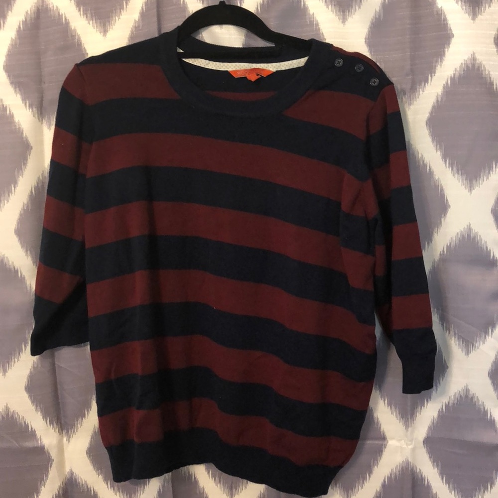 ModCloth Striped 3/4 sleeve cropped sweater Sz 1X